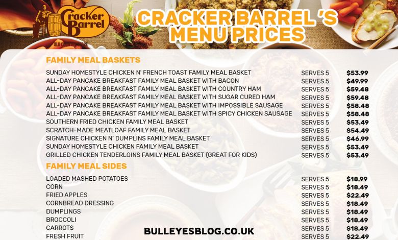 Cracker Barrel Menu with Prices