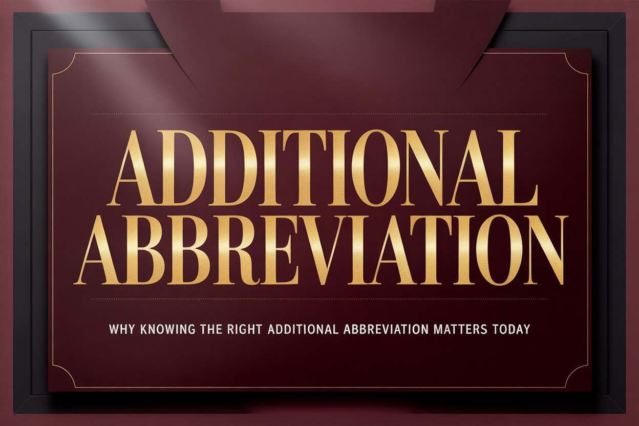 Additional Abbreviation
