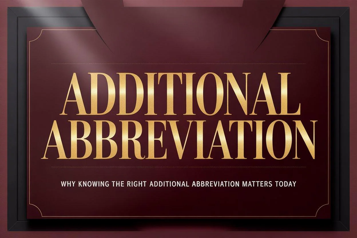 Additional Abbreviation