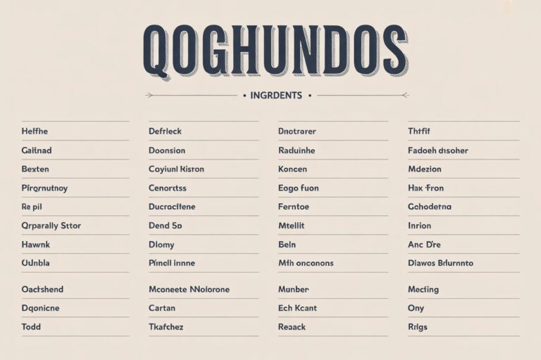 Ingredients in Qoghundos