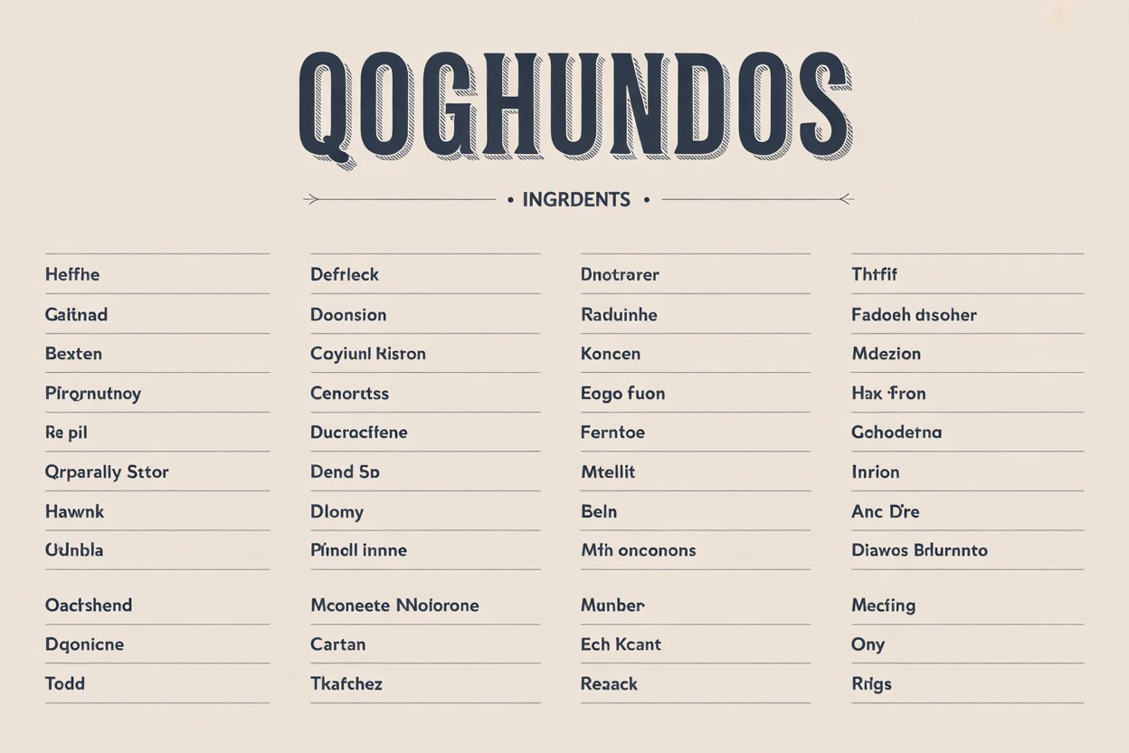Ingredients in Qoghundos