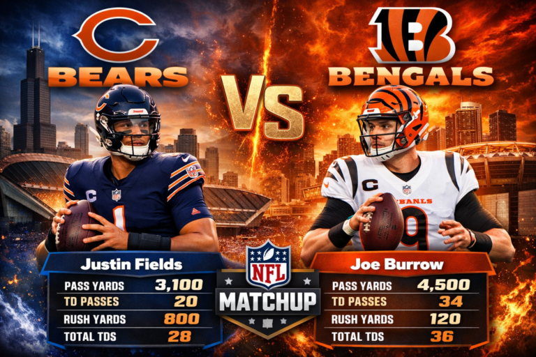 Chicago Bears vs Bengals Match Player Stats