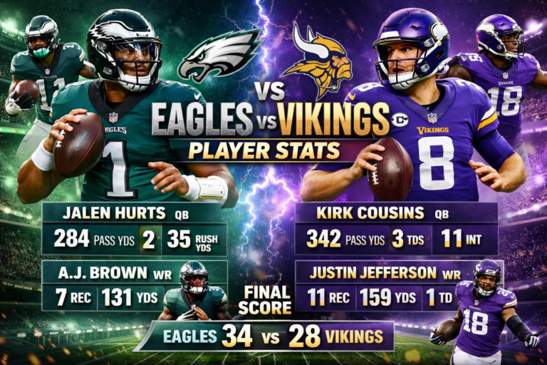 Philadelphia Eagles vs Minnesota Vikings Match Player Stats