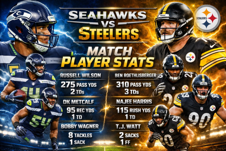 Seahawks vs Pittsburgh Steelers Match Player Stats