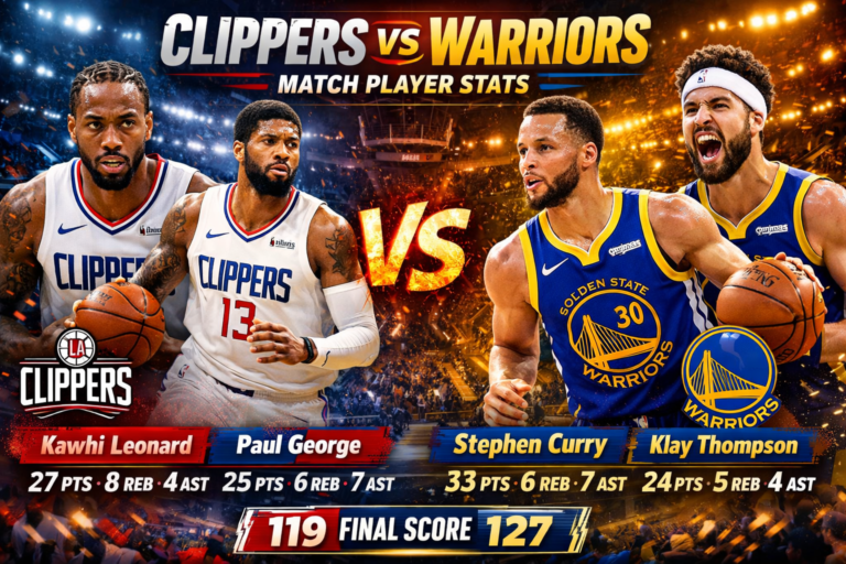 LA Clippers vs Golden State Warriors Match Player Stats